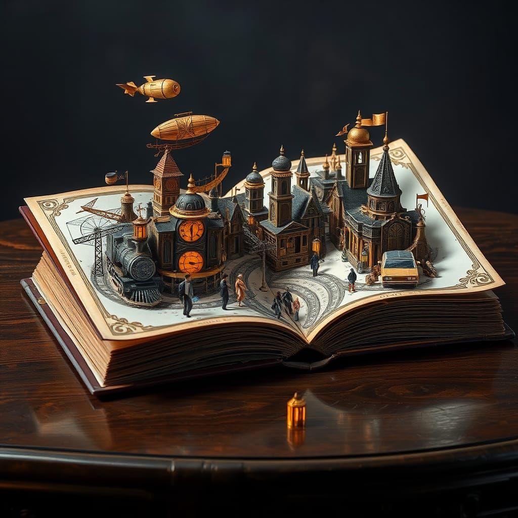 3d popup art book