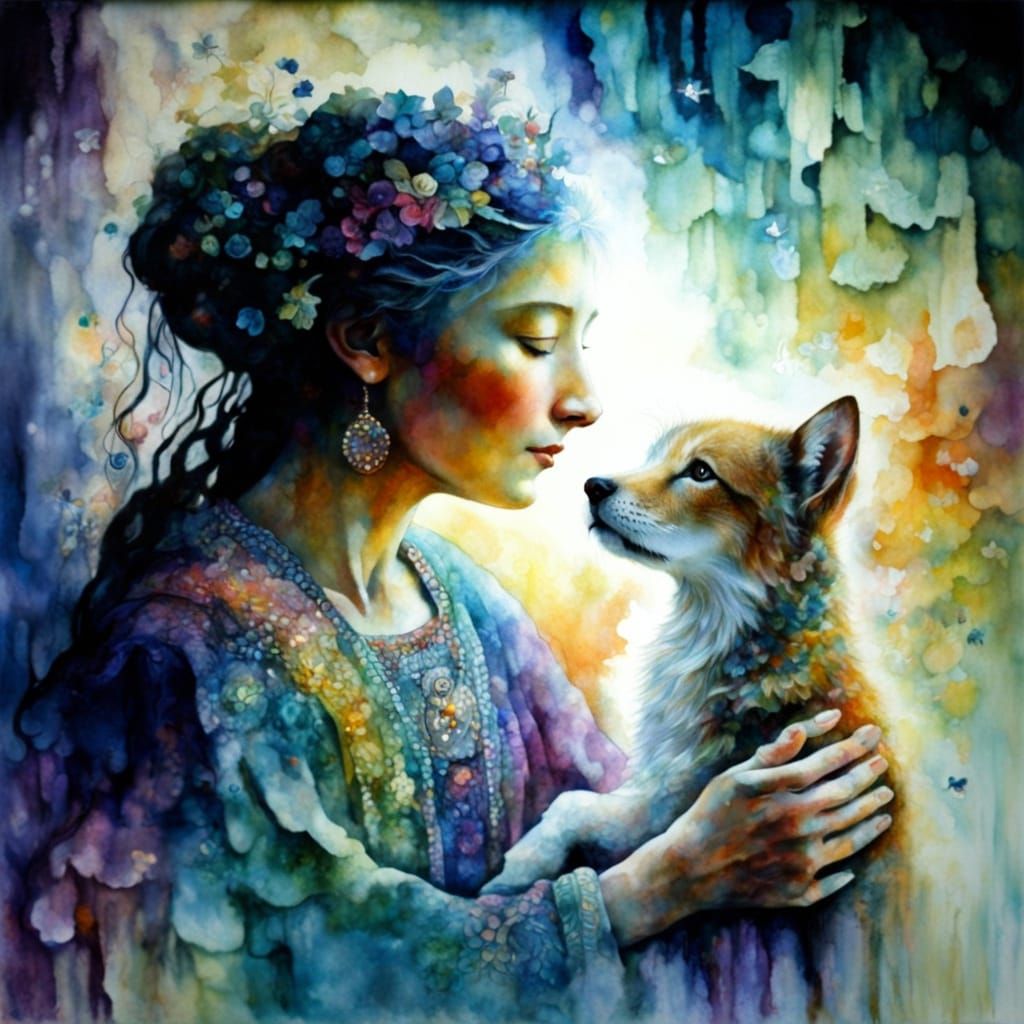 Surreal Felt Masterpiece with Ethereal Mist