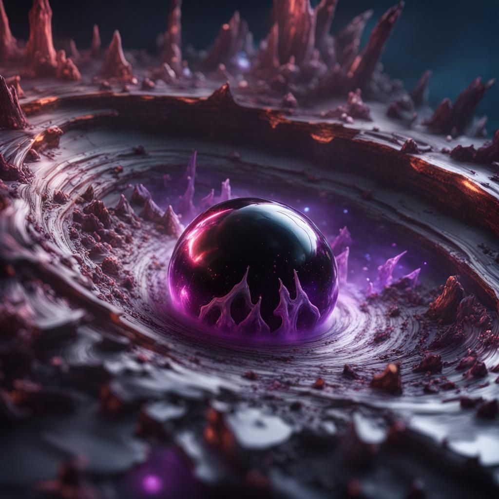 Surreal Black Hole with Crystal Stars