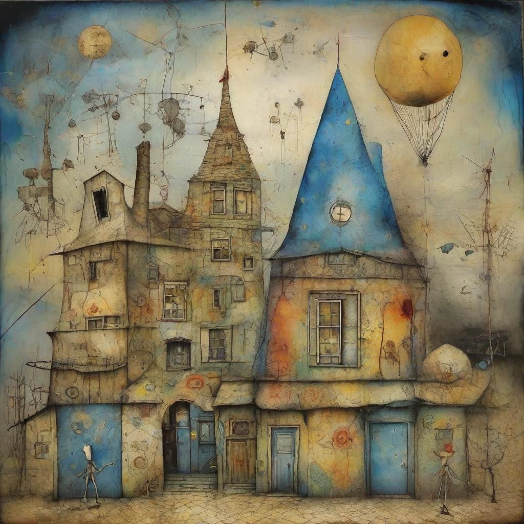 Surreal Pinocchio in Futuristic Chestahedron Wonderland