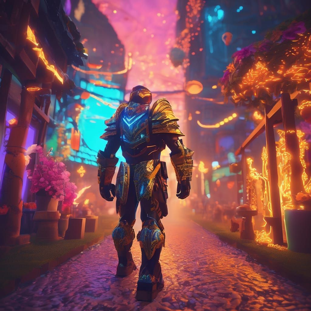 Roblox Character in Vibrant Fantasy World