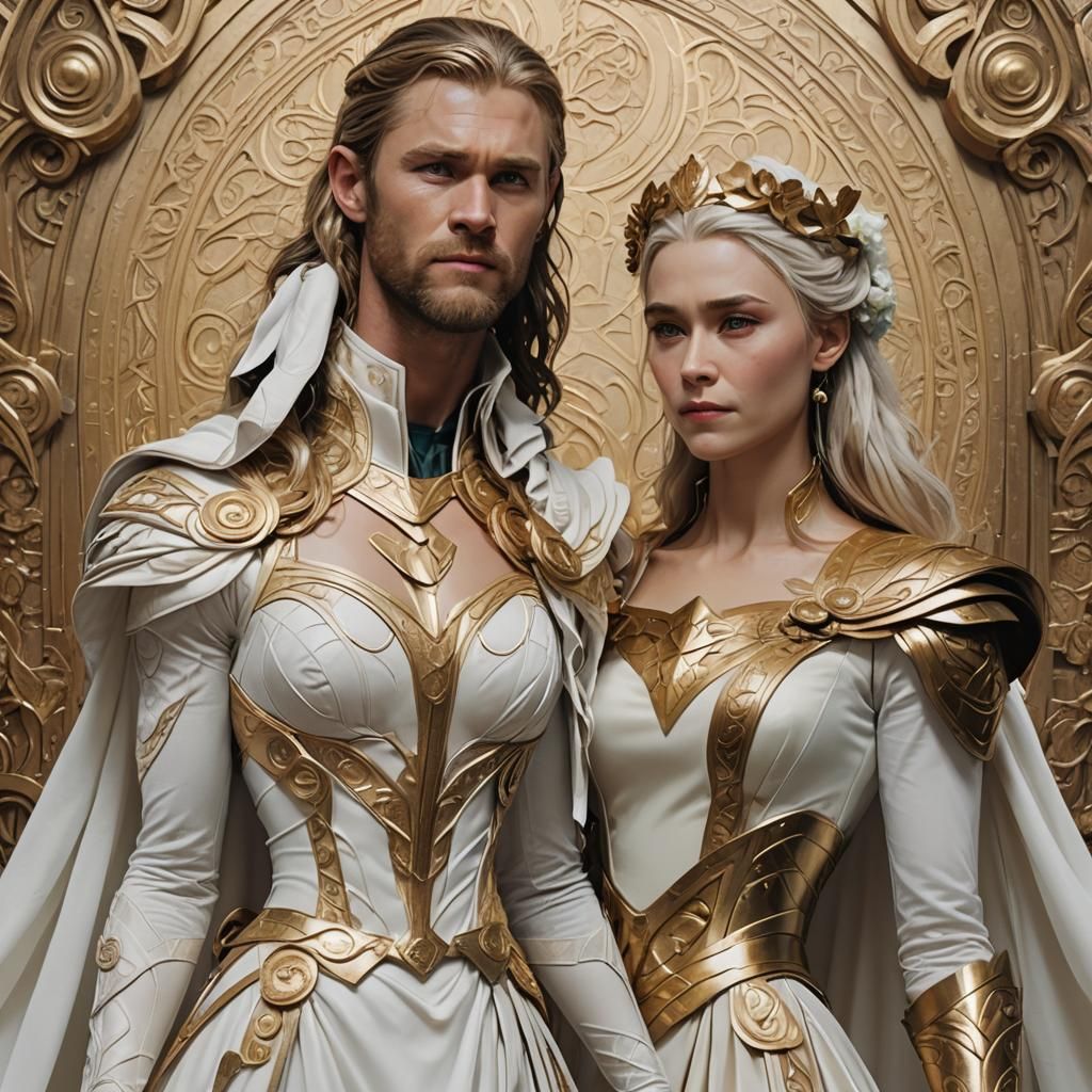 Thor and Loki in Disguise: Fantasy Concept Art