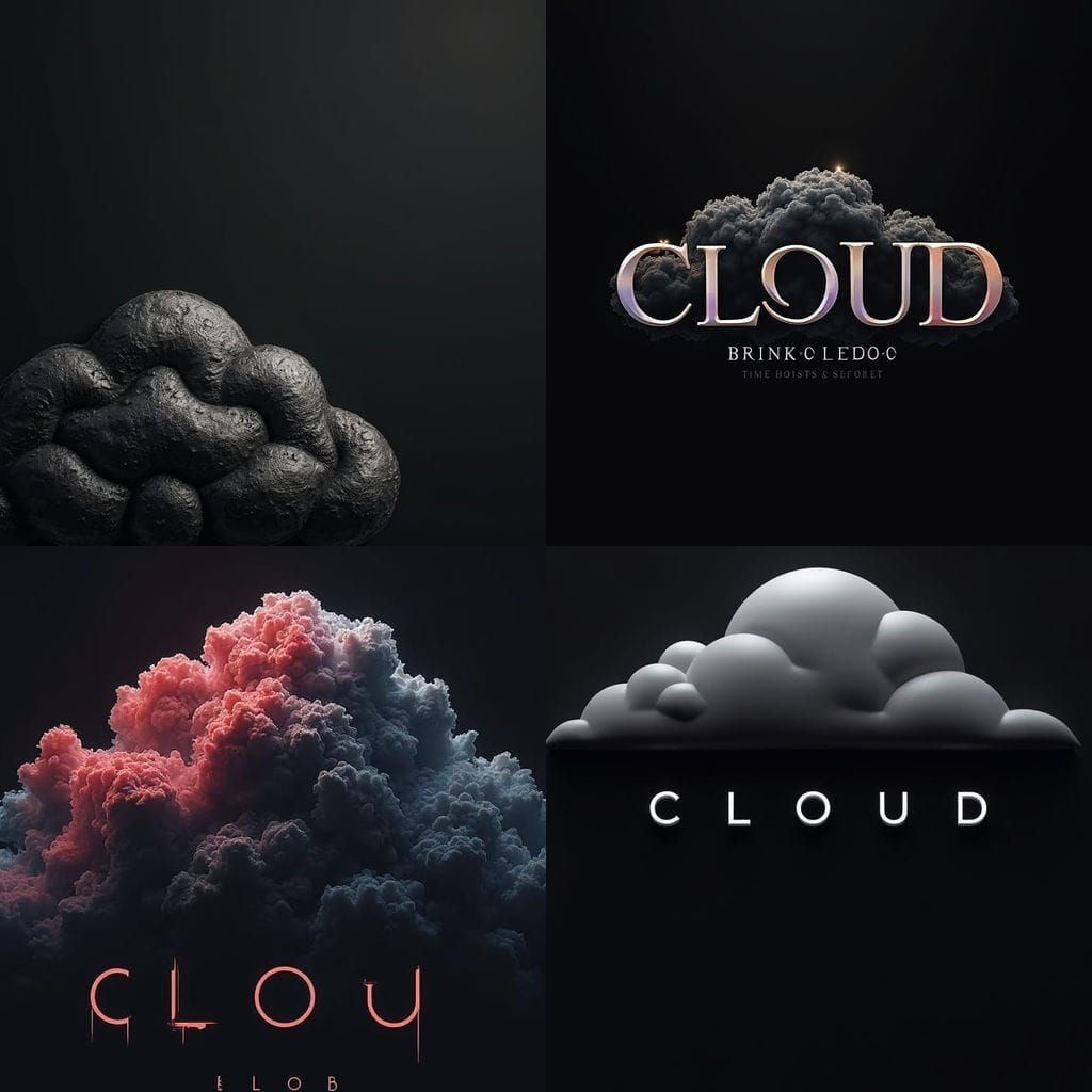 Futuristic Cloud Logo Design for Premium Clothing Brand