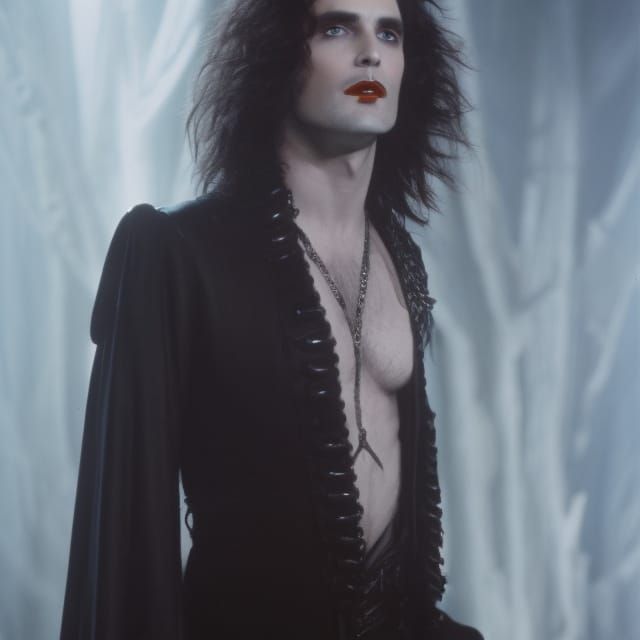 Gothic Vampire Portrait in Dark Horrorcore Style