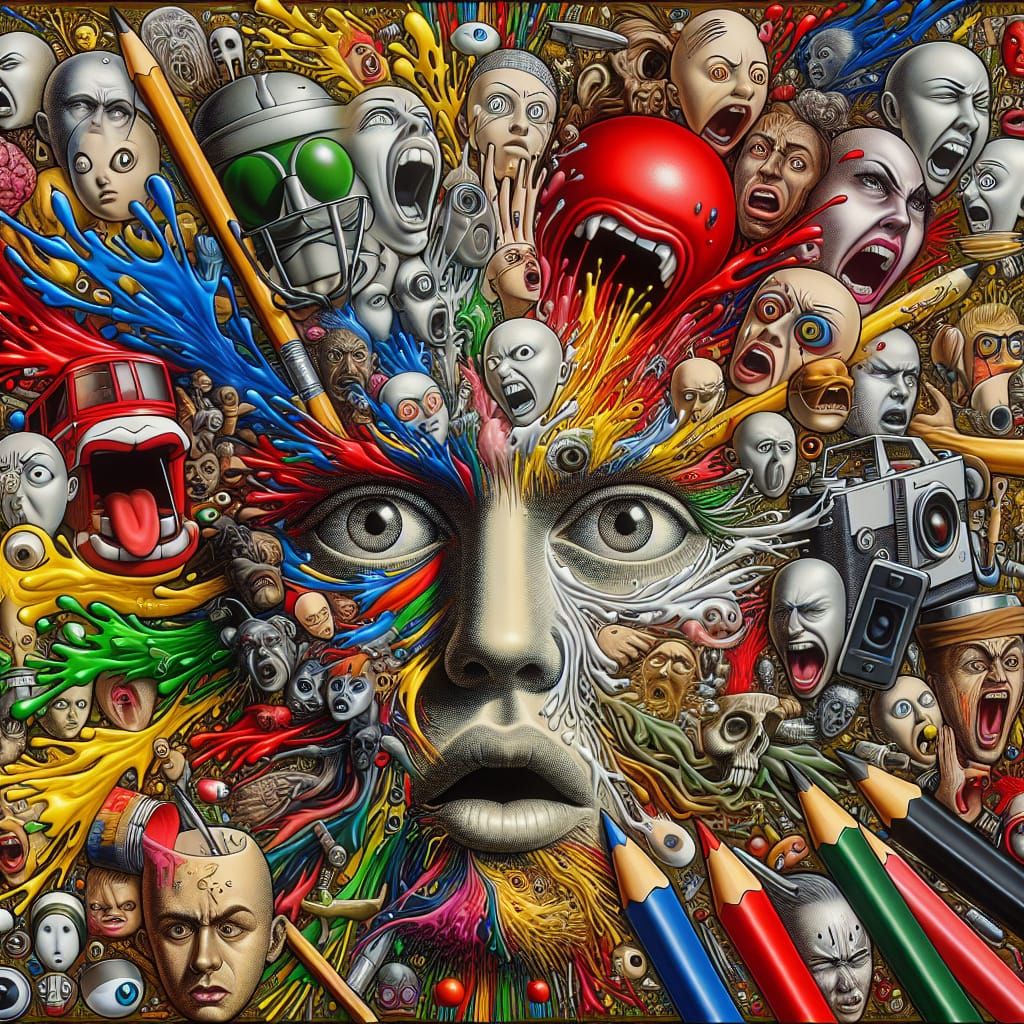 Comic Book Explosion from Human Head