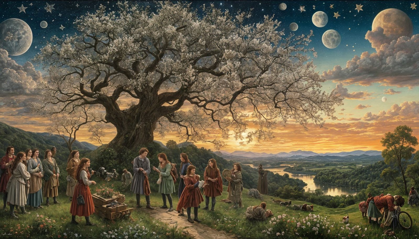 Spring Awakening in a Pre-Raphaelite Allegory