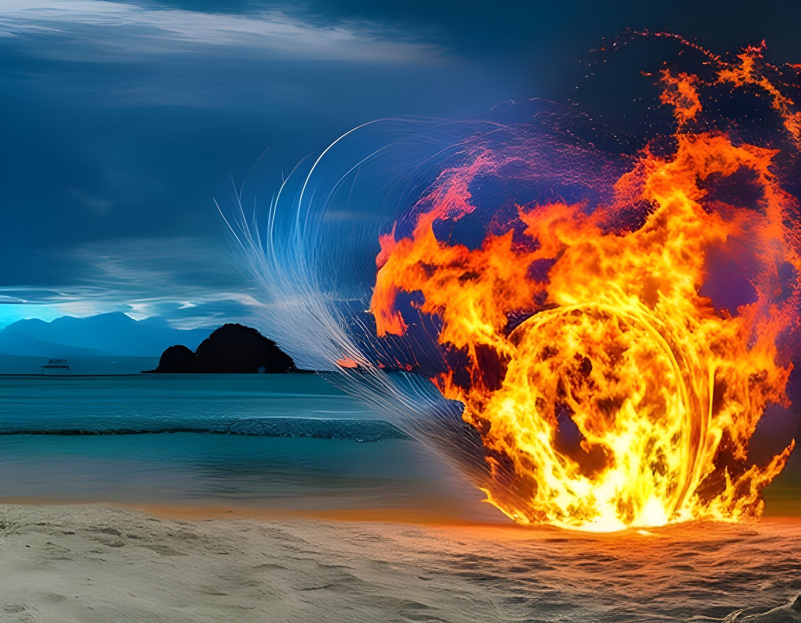 Fire show in Koh Samui (Thailand)