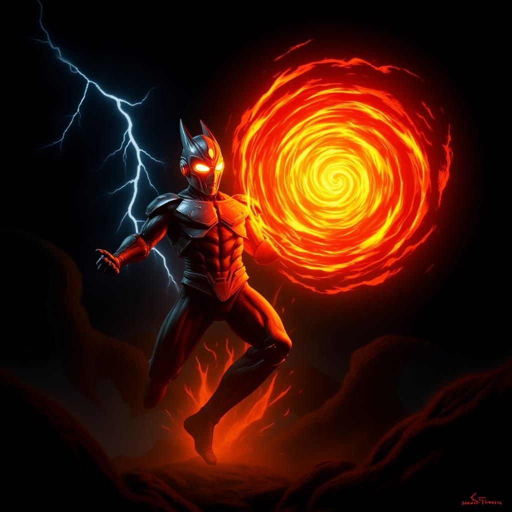 Ultraman Great Unleashes Fiery Plasma Attack