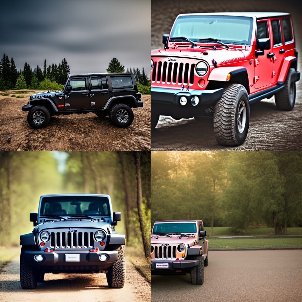 Jeep in Natural Lighting, Professional Photography