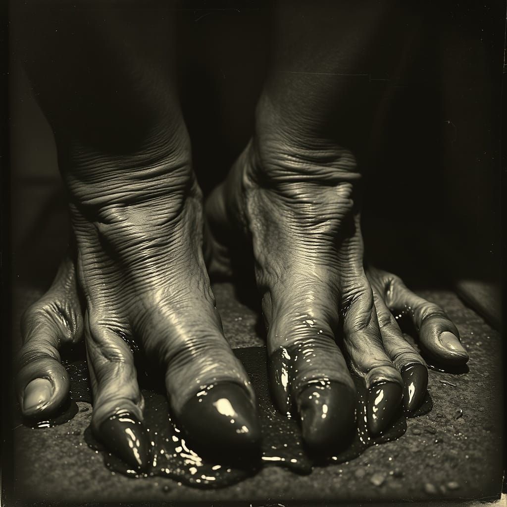Gritty 1950s Photogravure of Cursed Limbs
