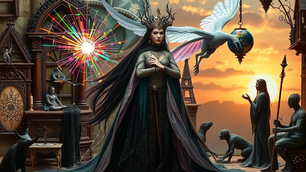 Dervish in Dreamlike Dollhouse: Surreal Bio Art