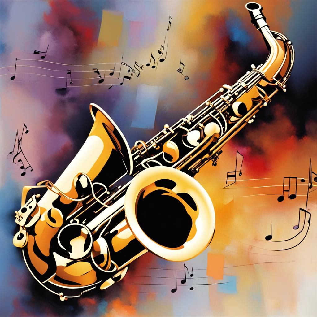 Radiant Synesthesia in Abstract Jazz Fusion Art