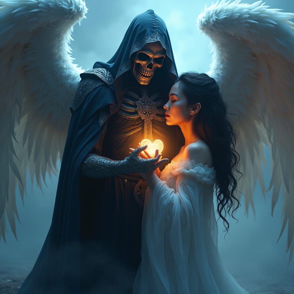 Grim Reaper with Soul in Fantasy Art Style