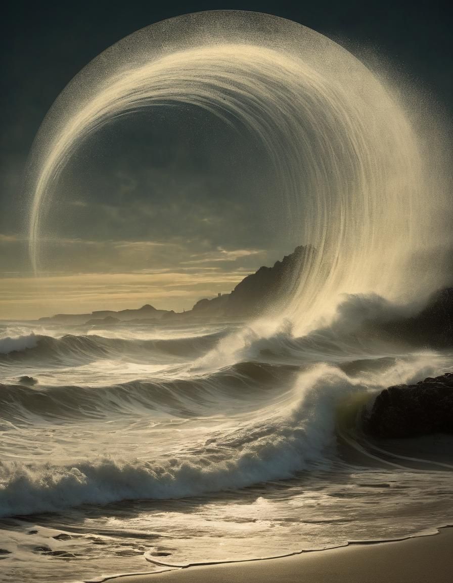 Luminescent Dust Waves in Surreal Style