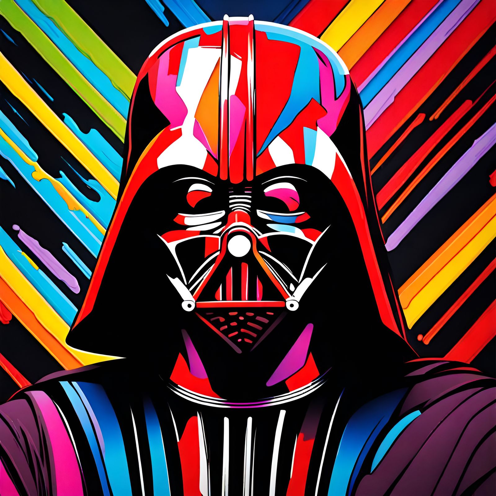 Sith Lord Graffiti Art in Bauhaus Style