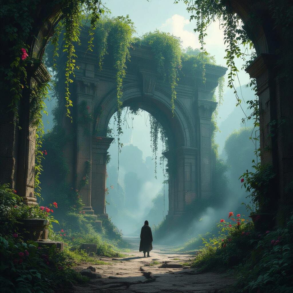 Lost Civilization Archway with Ethereal Glow