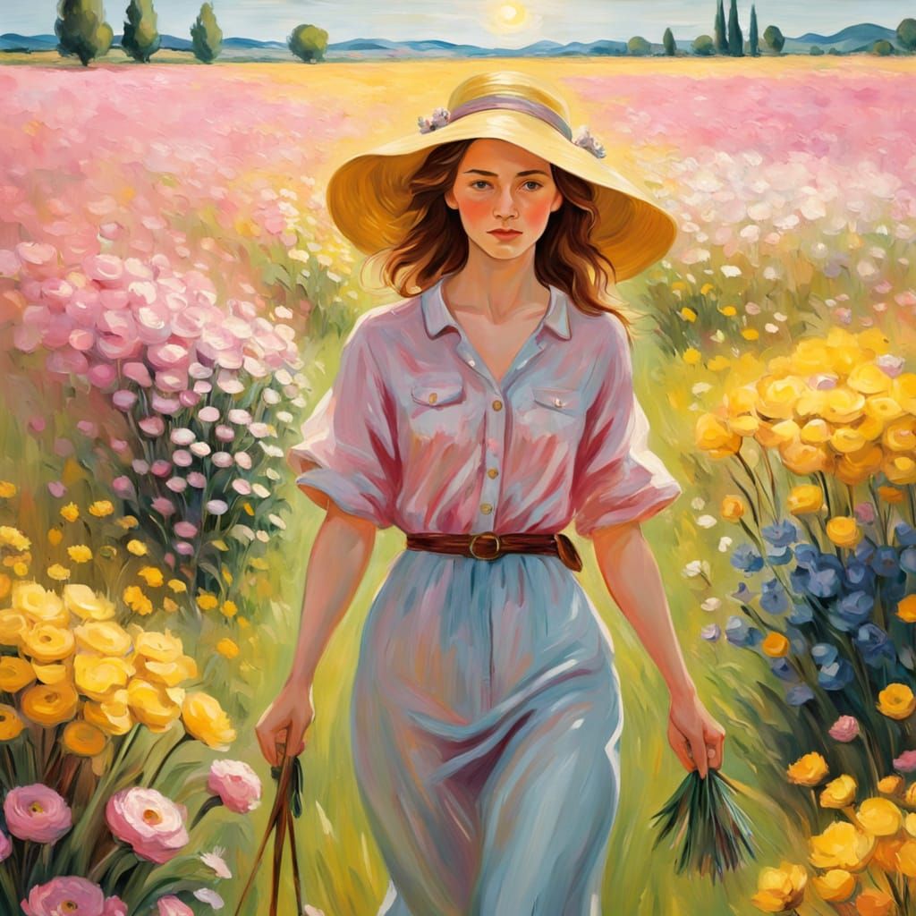 Vibrant Field of Wildflowers in Full Bloom