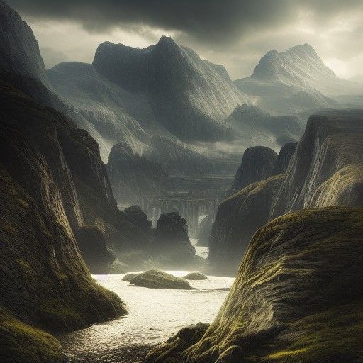 Epic Celtic Mountains Digital Matte Painting