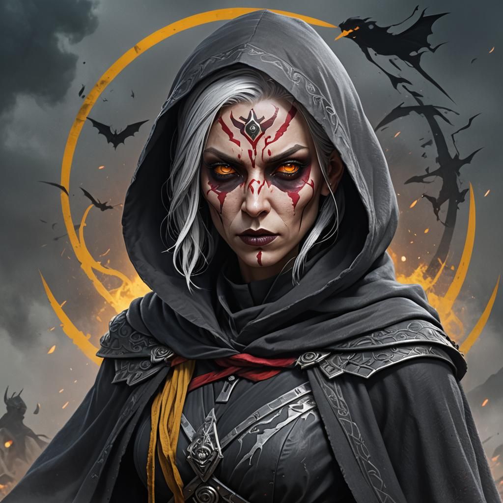 Sith Pureblood with Dathomir Tattoos, Fantasy Art