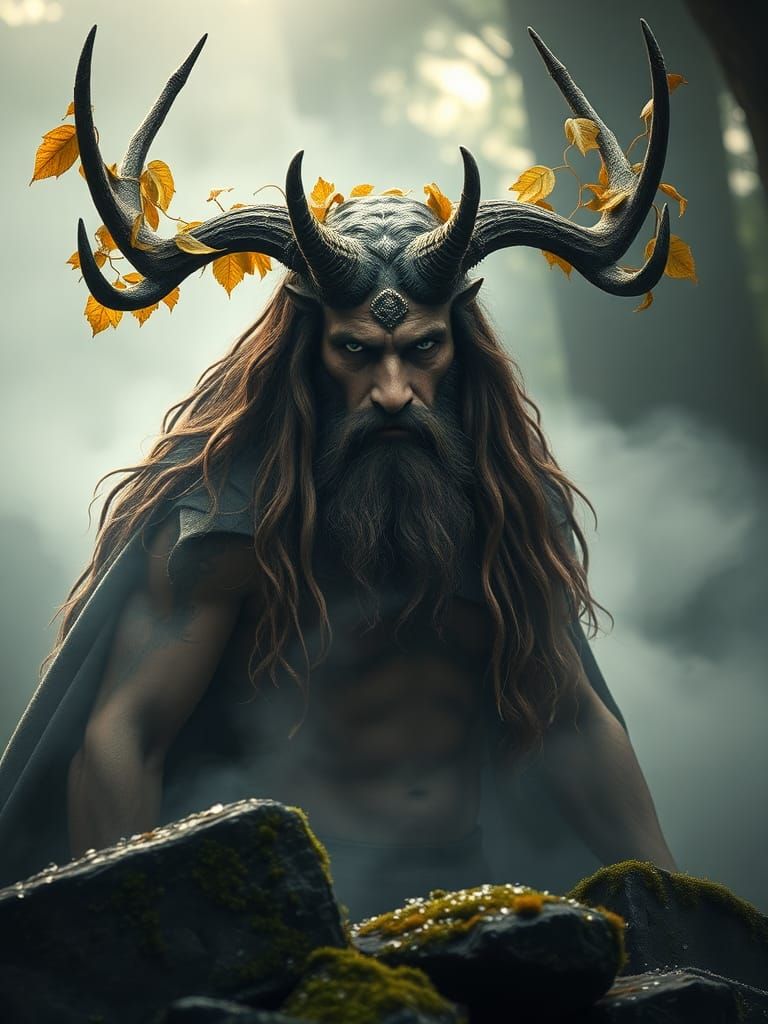 Cernunnos Emerges from Mystical Forest