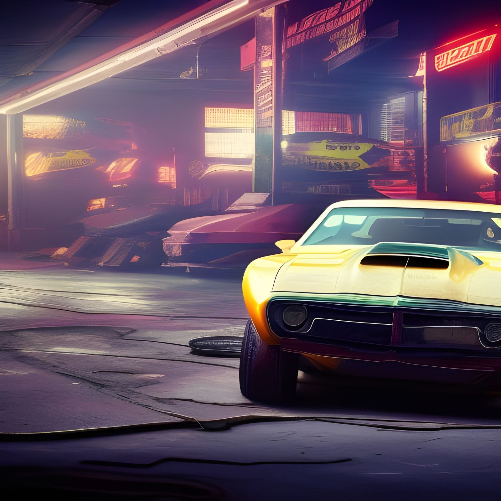 abandoned tuned muscle cars at lost junkyard