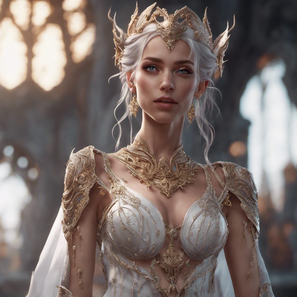 Fantasy Elf Bride in Detailed Matte Painting