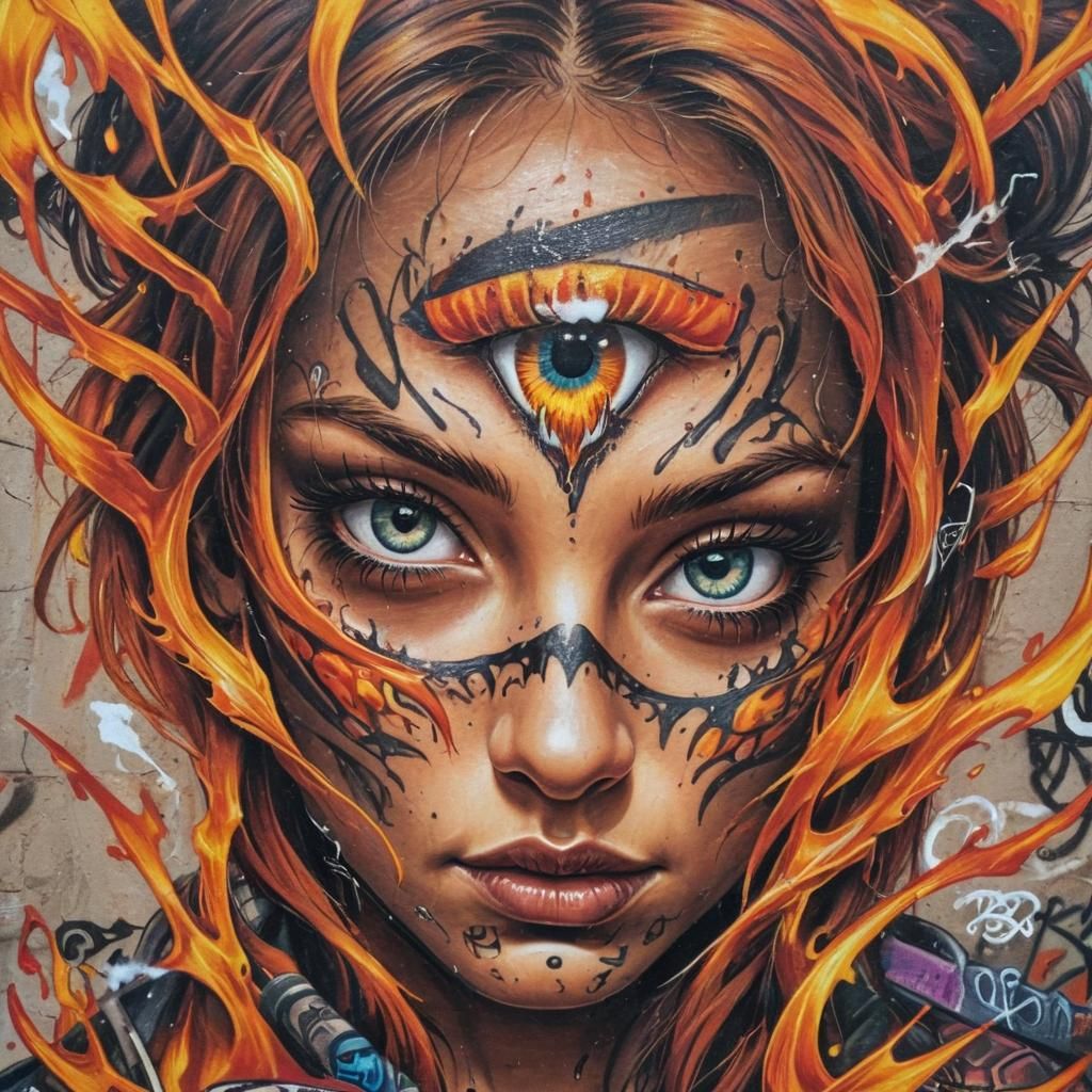 Sultry Femme Captured in Street Art