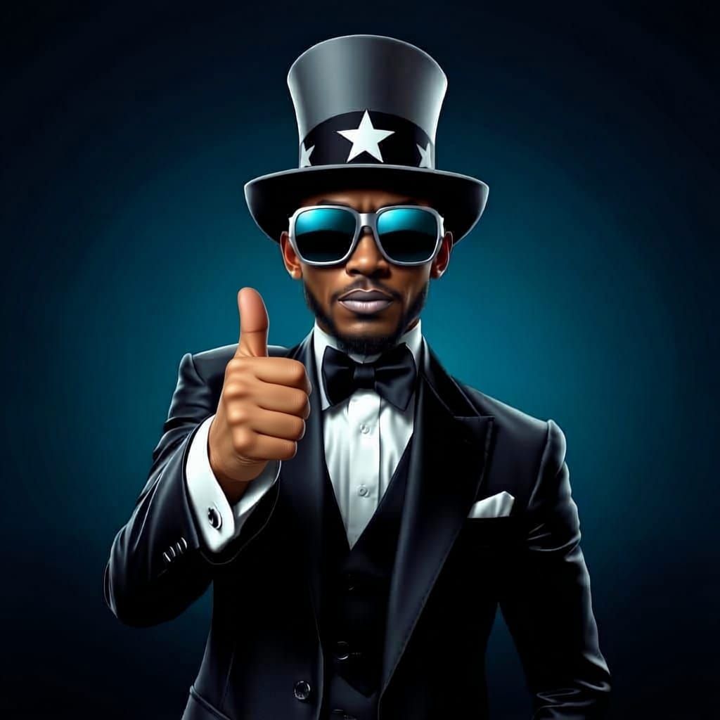 Metallic Silver 'Thank You' in Deep Blue, Urban Cool