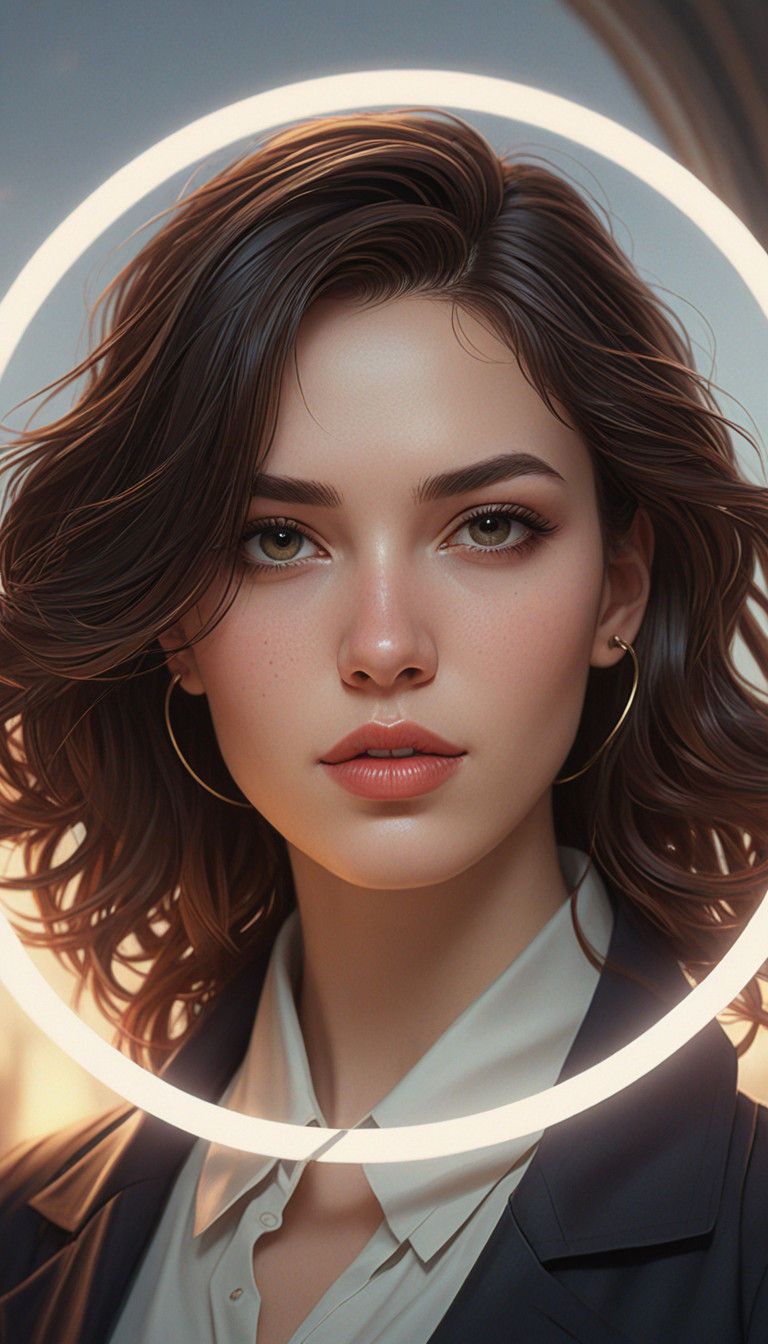 Hyper-Realistic Portrait in Dystopian Professor Setting with...