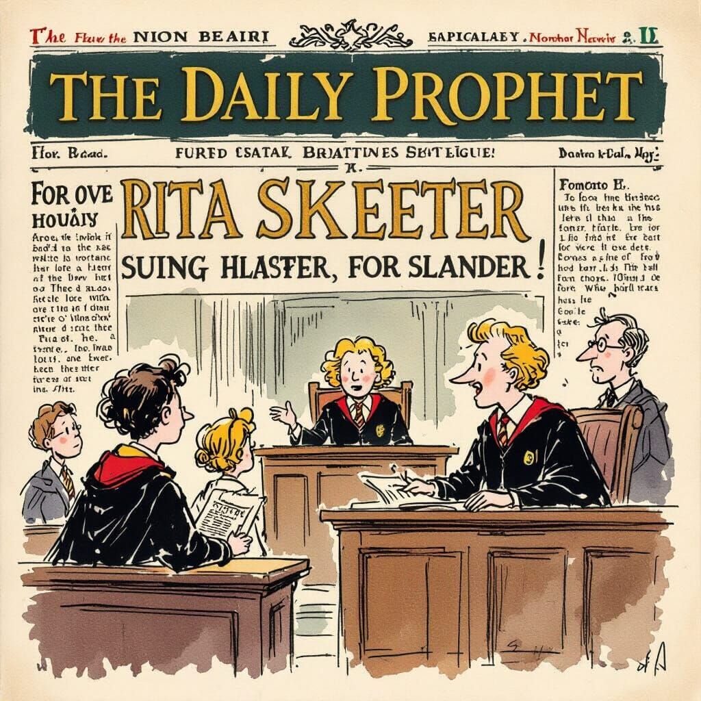 Daily Prophet Front Page: Wolfgang Family vs. Rita Skeeter