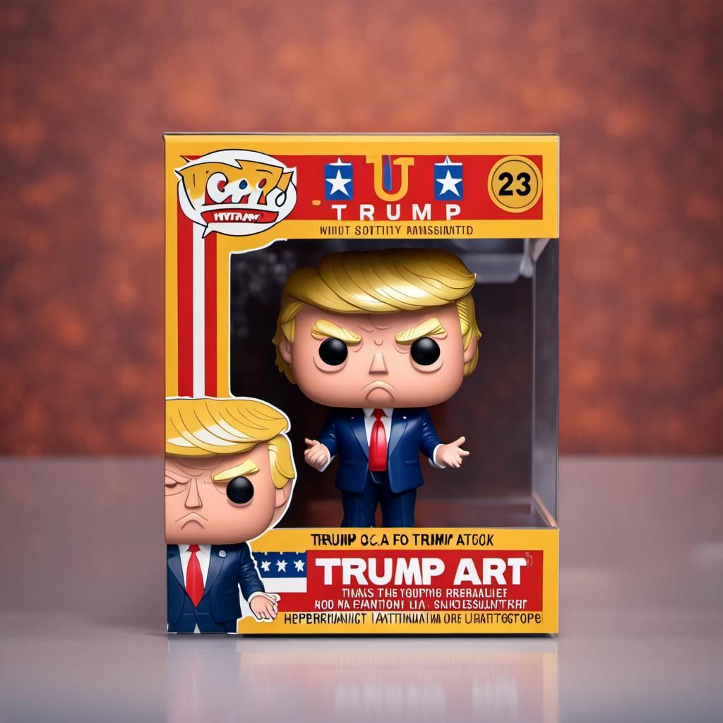 Donald Trump Funko Pop Art: Hyperrealistic Portrait