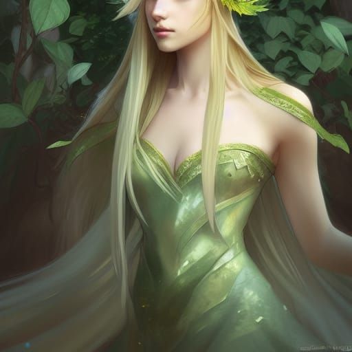 Elf Princess Portrait in Hyperdetailed Digital Art