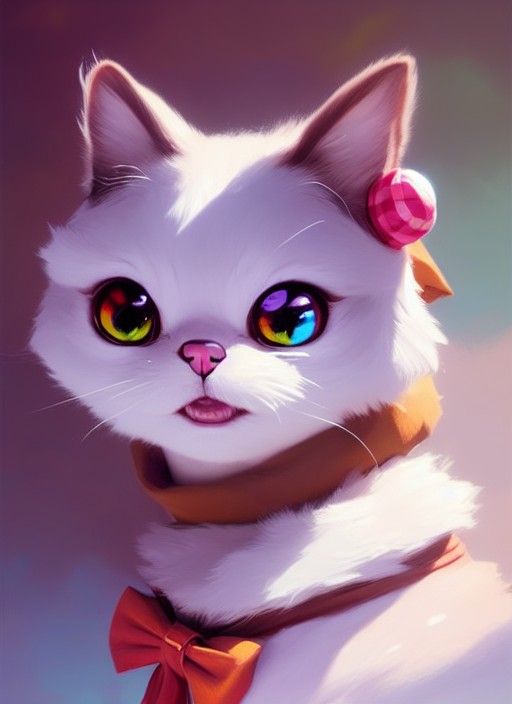 Cute Cat in Clothes: Hyperrealistic Concept Art