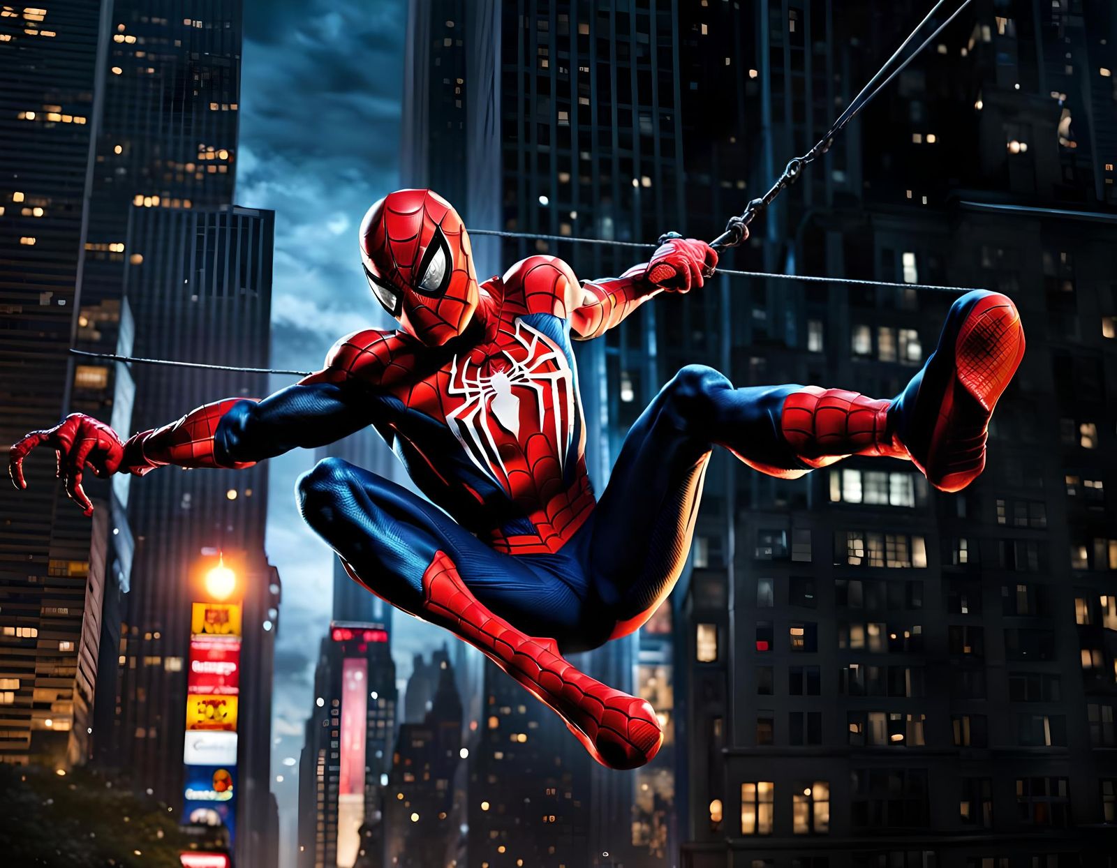 Spider-Man Swings Through Grimdark New York Night