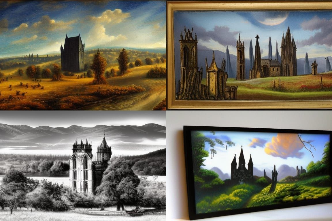 AI Generated Gothic Landscape