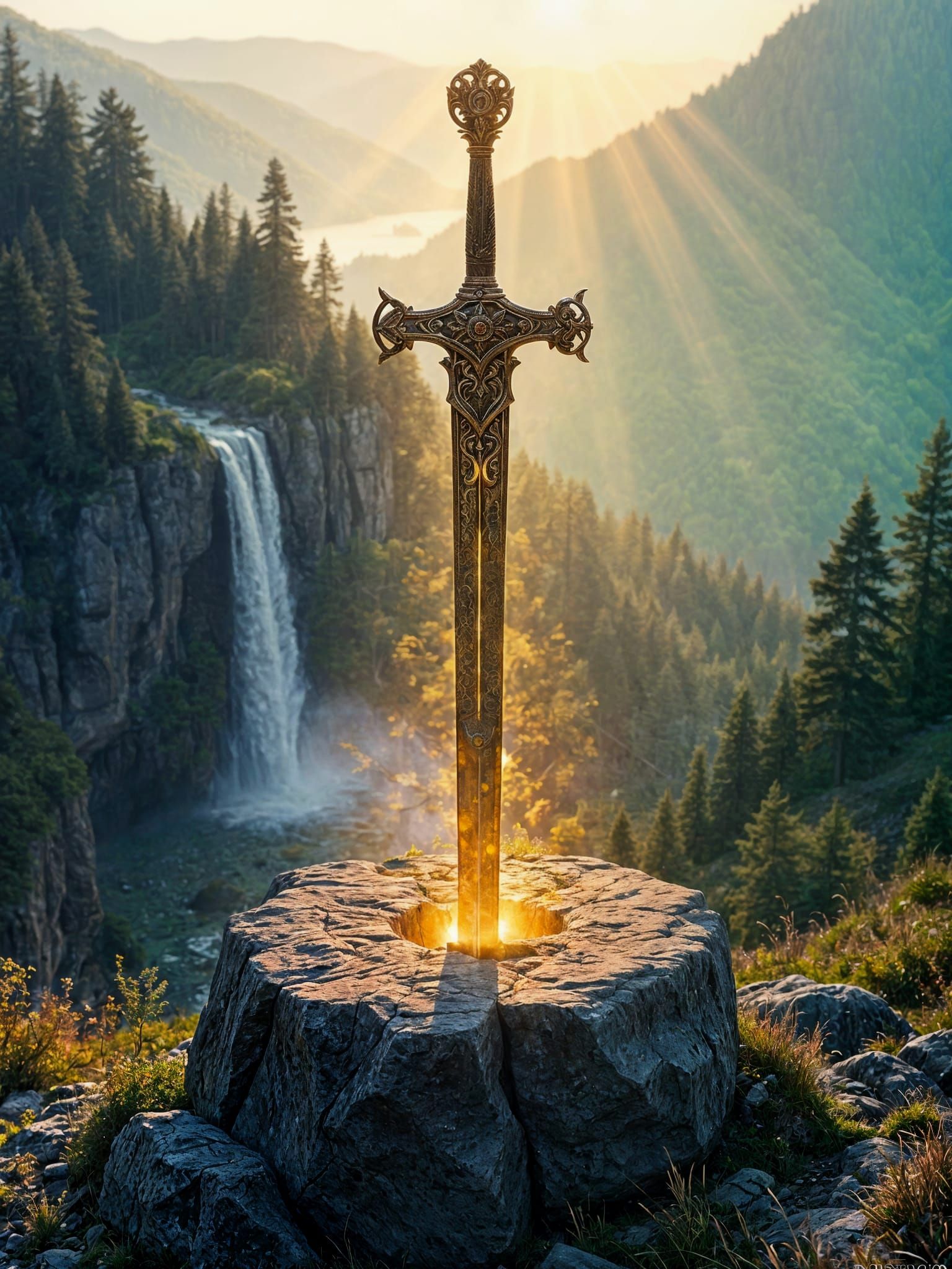 Legendary Sword in Stone, Arthurian Style