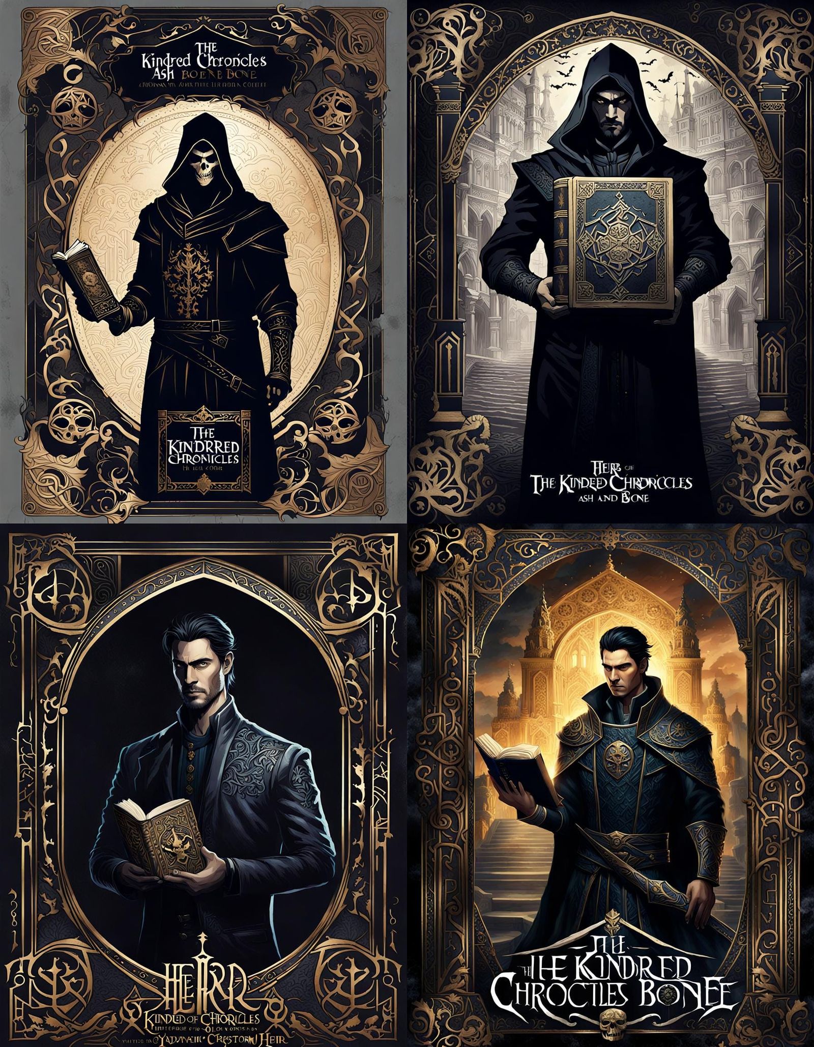 Gothic Book Cover: Charismatic Heir in Shadowy Crypts