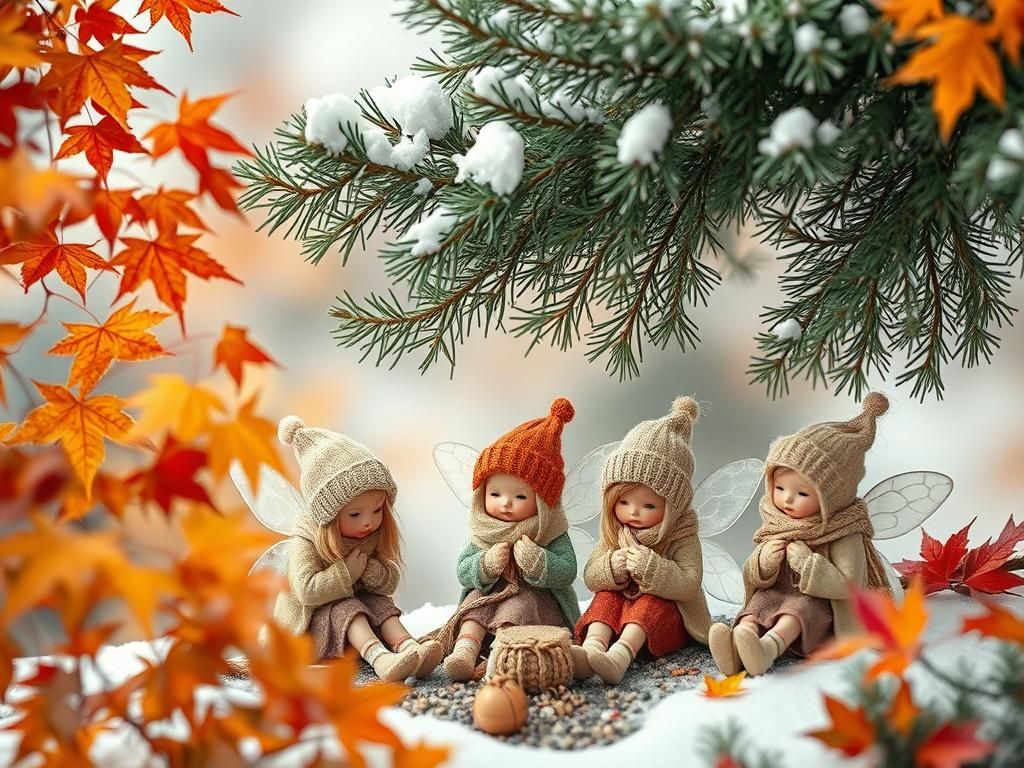 Fairies Prepare for Winter in Dreamy Style