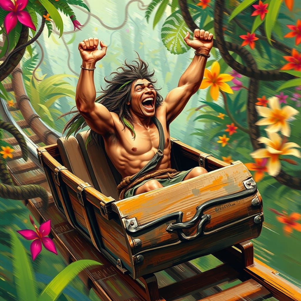 Tarzan Soars on Jungle Roller Coaster