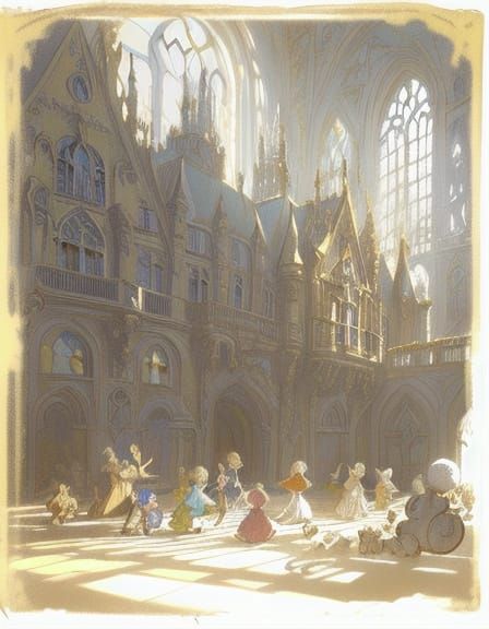 Whimsical Baroque Dreamscape with Exuberant Proportions