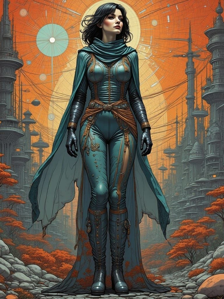 In flarefield mini robe, crunching a solar chip <lora:Nostal...