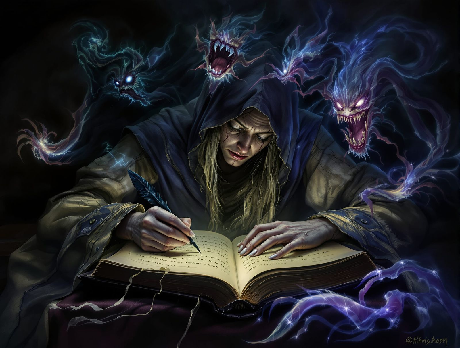 Storyteller Remiel Overwhelmed by Shadows and Light Monsters