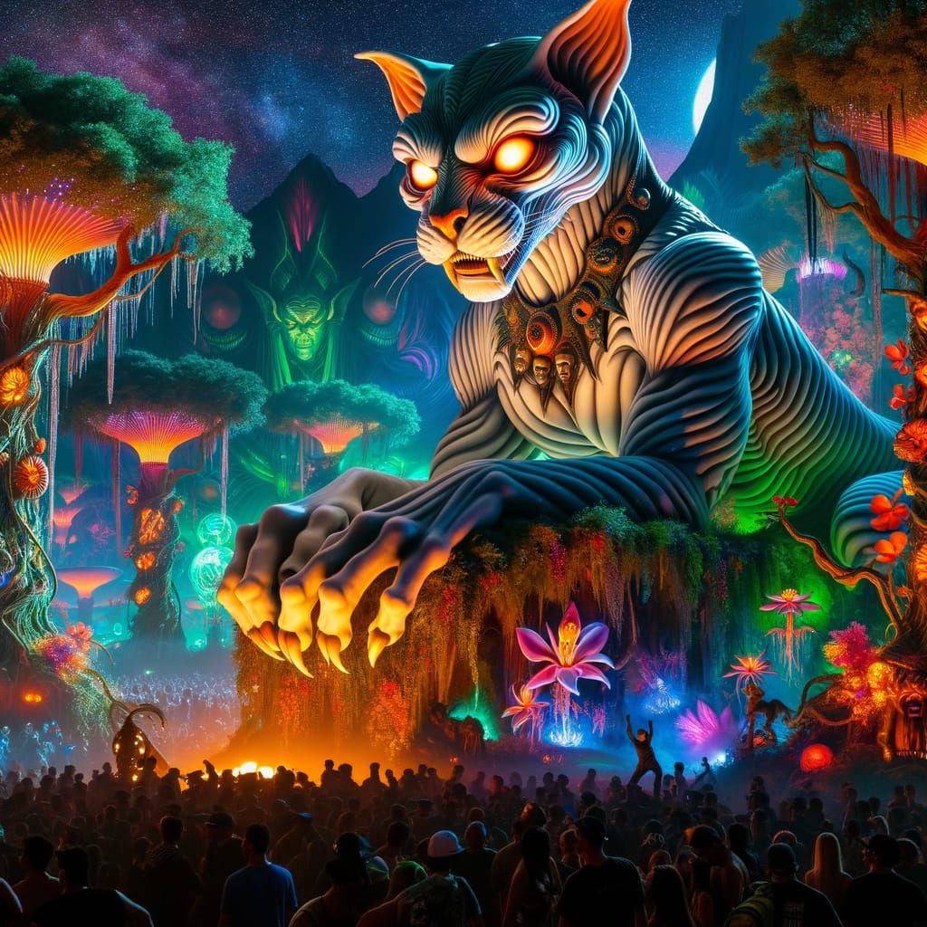 Mystical Feline Dracula at Tropical Rave