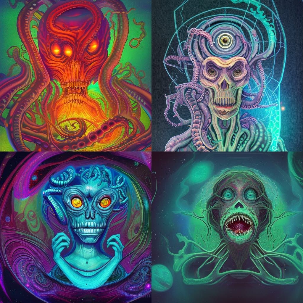 Lovecraftian Horrors in Cosmic Mixed Media