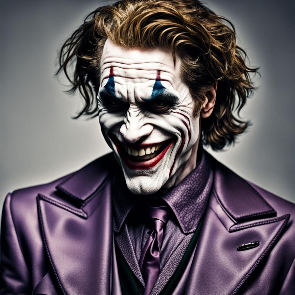 Hyperrealistic Joker Portrait: Willem Dafoe as Villain