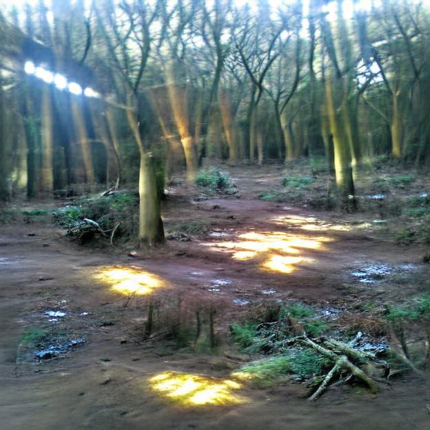 Sunlit Hillside Forest in Daylight