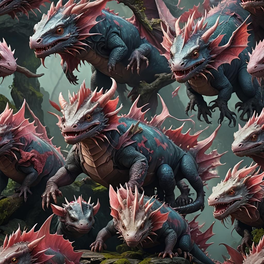 Axolotl Dragon: Detailed Matte Painting in Unreal Engine