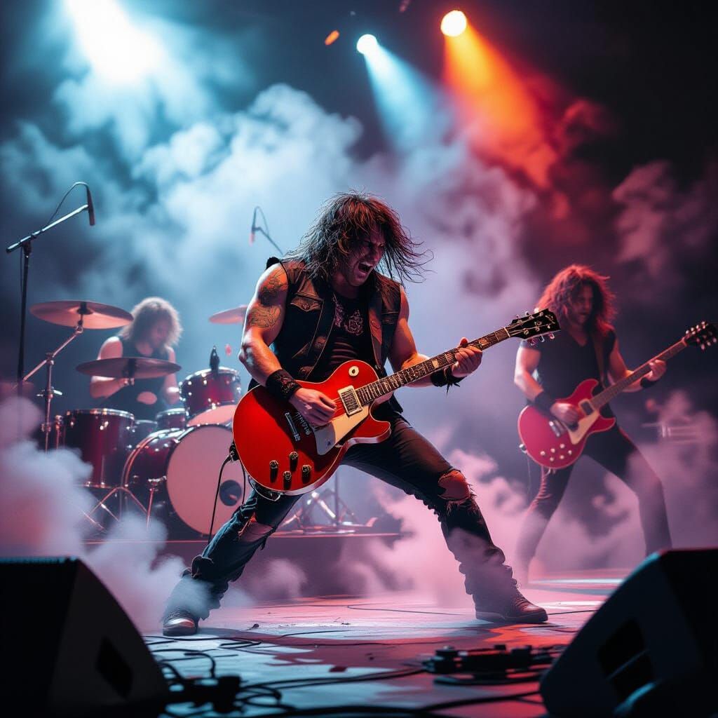 Rock Band Demolishes Instruments in Chaotic Stage Performanc...