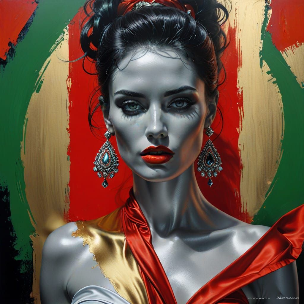 Ethereal Oil Painting in Luxurious Colors