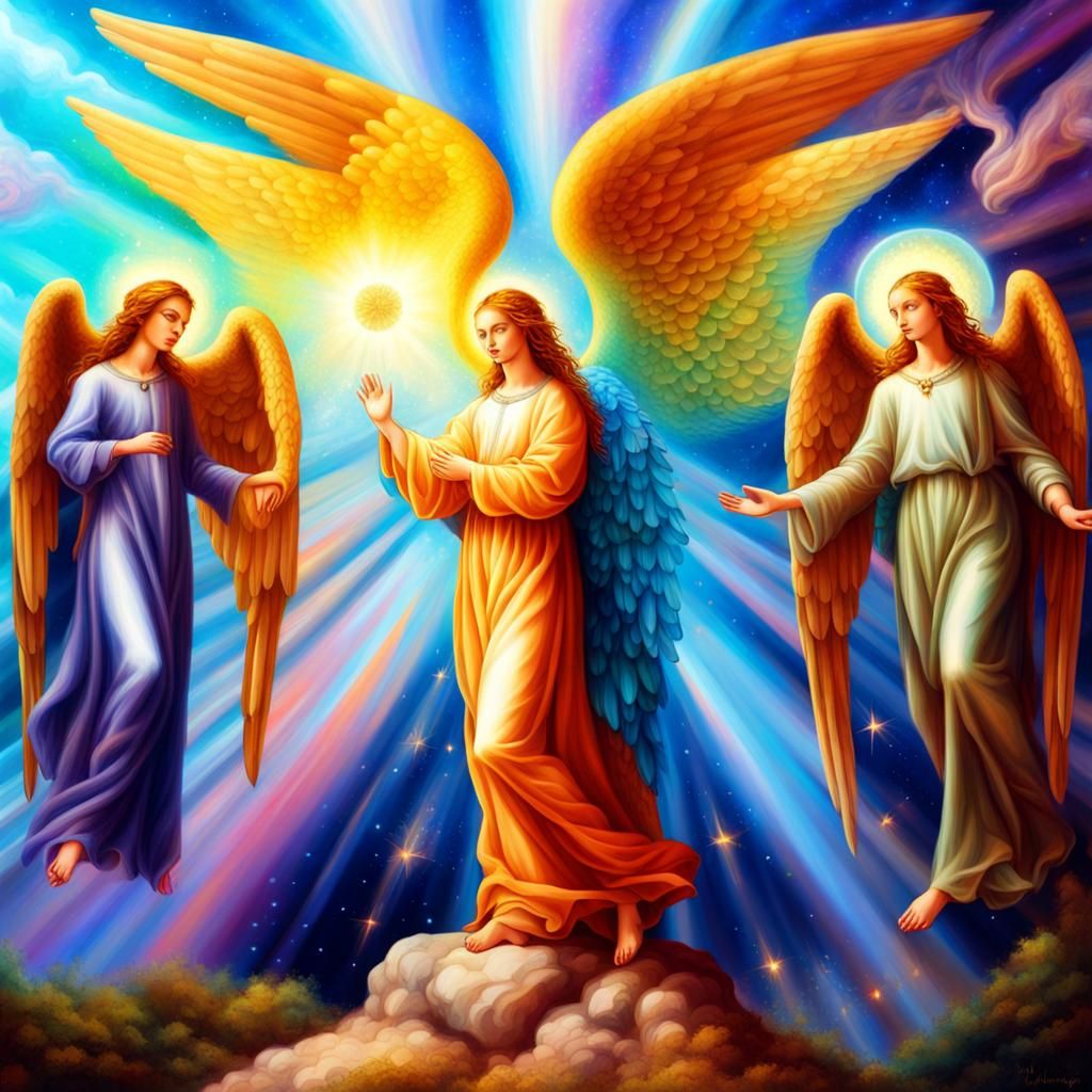 Holographic Archangels in Astral Cosmic Illustration